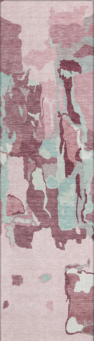 Piper Looms Chantille Abstract ACN1028 Pink Machine Washable Area Rug Runner Main Image