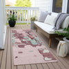 Piper Looms Chantille Abstract ACN1028 Pink Machine Washable Area Rug Runner Outdoor Lifestyle Image Feature