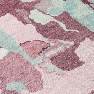 Piper Looms Chantille Abstract ACN1028 Pink Machine Washable Area Rug Swatch Image