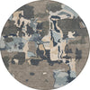 Piper Looms Chantille Abstract ACN1028 Taupe Machine Washable Area Rug Round Main Image