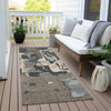 Piper Looms Chantille Abstract ACN1028 Taupe Machine Washable Area Rug Runner Outdoor Lifestyle Image Feature