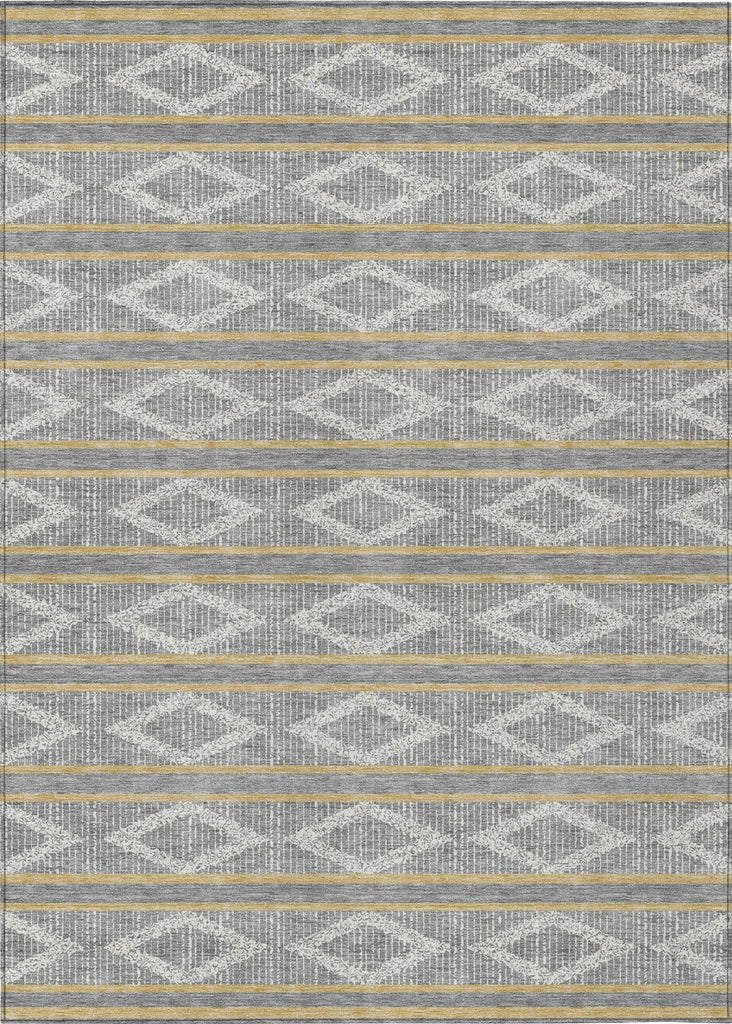 Piper Looms Chantille Geometric ACN1029 Gray Machine Washable Area Rug main image