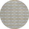 Piper Looms Chantille Geometric ACN1029 Gray Machine Washable Area Rug Round Main Image