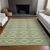 Piper Looms Chantille Geometric ACN1029 Green Machine Washable Area Rug Lifestyle Image Feature