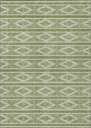Piper Looms Chantille Geometric ACN1029 Green Machine Washable Area Rug main image