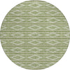 Piper Looms Chantille Geometric ACN1029 Green Machine Washable Area Rug Round Main Image