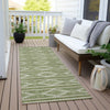 Piper Looms Chantille Geometric ACN1029 Green Machine Washable Area Rug Runner Outdoor Lifestyle Image Feature