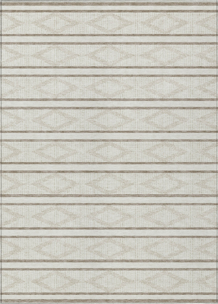 Piper Looms Chantille Geometric ACN1029 Ivory Machine Washable Area Rug main image