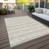 Piper Looms Chantille Geometric ACN1029 Ivory Machine Washable Area Rug Outdoor Lifestyle Image Feature