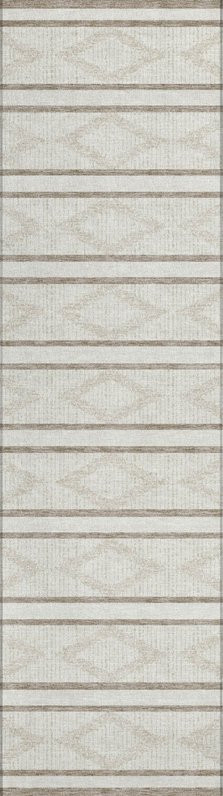 Piper Looms Chantille Geometric ACN1029 Ivory Machine Washable Area Rug Runner Main Image