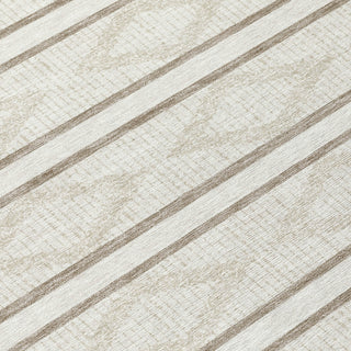 Piper Looms Chantille Geometric ACN1029 Ivory Machine Washable Area Rug Swatch Image