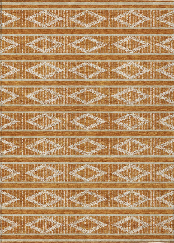 Piper Looms Chantille Geometric ACN1029 Paprika Machine Washable Area Rug main image