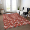 Piper Looms Chantille Geometric ACN1029 Red Machine Washable Area Rug Lifestyle Image Feature