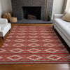 Piper Looms Chantille Geometric ACN1029 Red Machine Washable Area Rug Lifestyle Image Feature