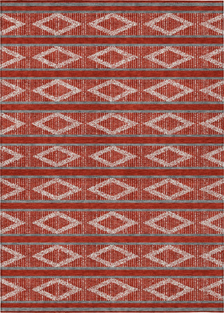 Piper Looms Chantille Geometric ACN1029 Red Machine Washable Area Rug main image