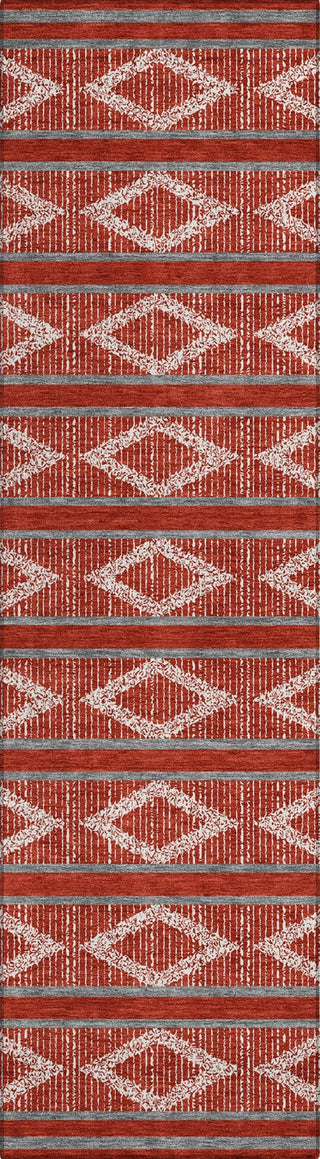 Piper Looms Chantille Geometric ACN1029 Red Machine Washable Area Rug Runner Main Image