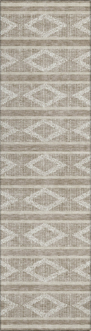 Piper Looms Chantille Geometric ACN1029 Taupe Machine Washable Area Rug Runner Main Image