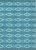 Piper Looms Chantille Geometric ACN1029 Teal Machine Washable Area Rug main image