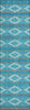 Piper Looms Chantille Geometric ACN1029 Teal Machine Washable Area Rug Runner Main Image