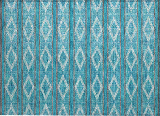 Piper Looms Chantille Geometric ACN1029 Teal Machine Washable Area Rug Scatter Main Image