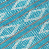 Piper Looms Chantille Geometric ACN1029 Teal Machine Washable Area Rug Swatch Image