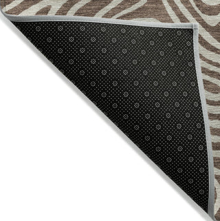 Piper Looms Chantille Swirls ACN1030 Brown Machine Washable Area Rug Backing Image