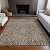 Piper Looms Chantille Swirls ACN1030 Brown Machine Washable Area Rug Lifestyle Image Feature
