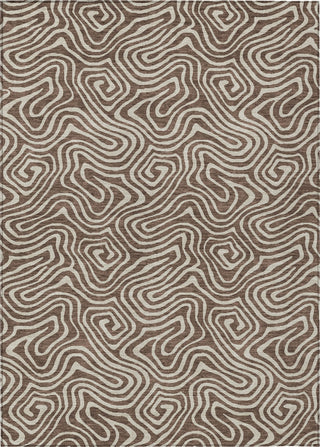 Piper Looms Chantille Swirls ACN1030 Brown Machine Washable Area Rug main image