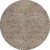 Piper Looms Chantille Swirls ACN1030 Brown Machine Washable Area Rug Round Main Image