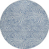 Piper Looms Chantille Swirls ACN1030 Denim Machine Washable Area Rug Round Main Image