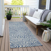 Piper Looms Chantille Swirls ACN1030 Denim Machine Washable Area Rug Runner Outdoor Lifestyle Image Feature