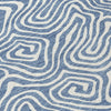 Piper Looms Chantille Swirls ACN1030 Denim Machine Washable Area Rug Swatch Image
