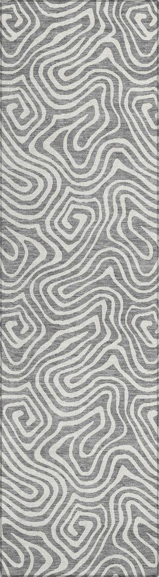 Piper Looms Chantille Swirls ACN1030 Gray Machine Washable Area Rug Runner Main Image