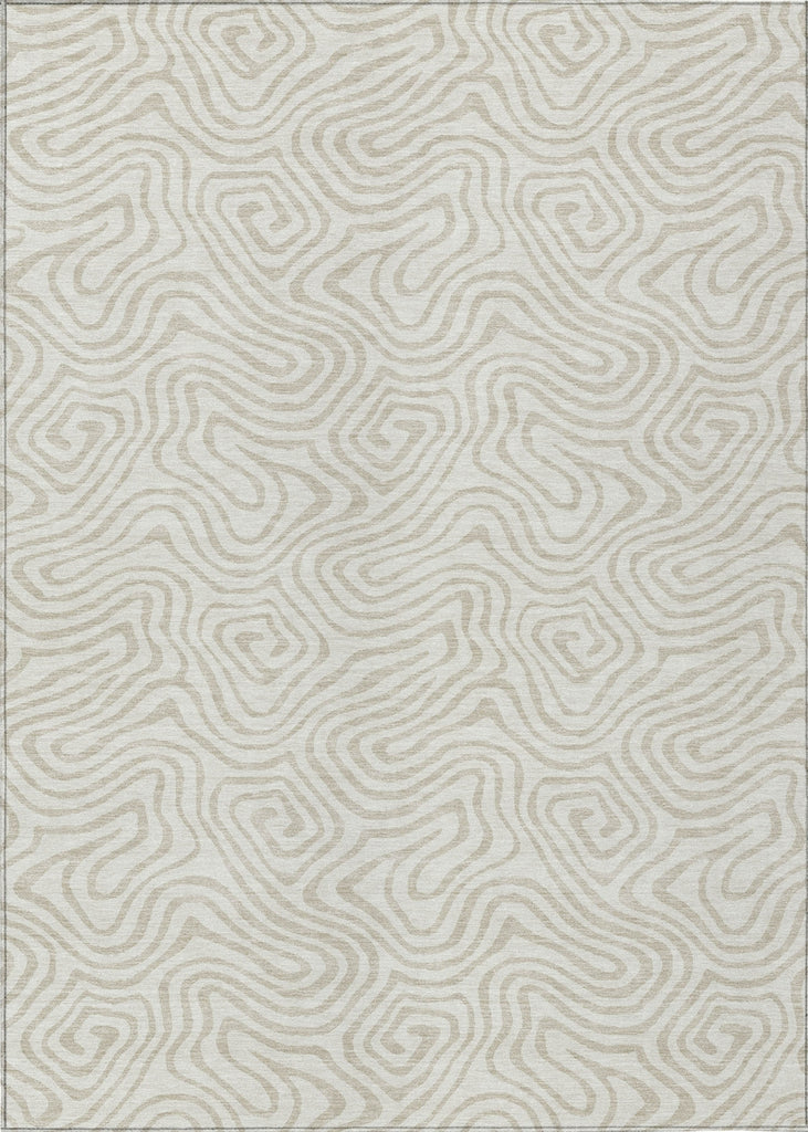 Piper Looms Chantille Swirls ACN1030 Ivory Machine Washable Area Rug main image