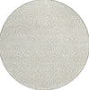 Piper Looms Chantille Swirls ACN1030 Ivory Machine Washable Area Rug Round Main Image