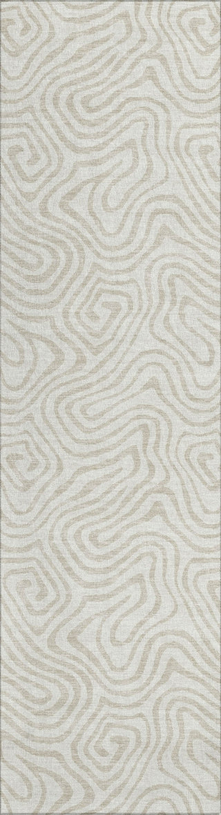 Piper Looms Chantille Swirls ACN1030 Ivory Machine Washable Area Rug Runner Main Image