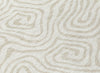 Piper Looms Chantille Swirls ACN1030 Ivory Machine Washable Area Rug Swatch Image