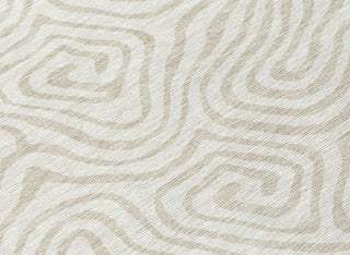 Piper Looms Chantille Swirls ACN1030 Ivory Machine Washable Area Rug Swatch Image