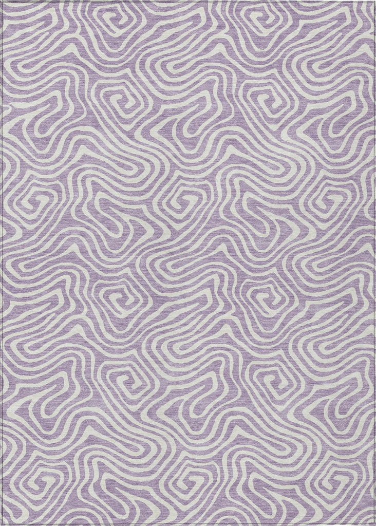 Piper Looms Chantille Swirls ACN1030 Lavender Machine Washable Area Rug main image