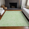 Piper Looms Chantille Swirls ACN1030 Mint Machine Washable Area Rug Lifestyle Image Feature