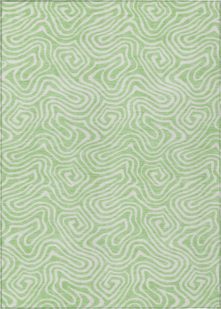 Piper Looms Chantille Swirls ACN1030 Mint Machine Washable Area Rug main image