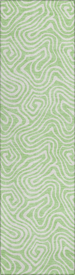 Piper Looms Chantille Swirls ACN1030 Mint Machine Washable Area Rug Runner Main Image