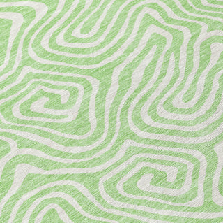 Piper Looms Chantille Swirls ACN1030 Mint Machine Washable Area Rug Swatch Image