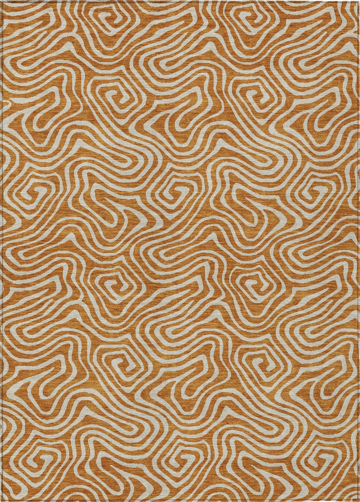 Piper Looms Chantille Swirls ACN1030 Paprika Machine Washable Area Rug main image