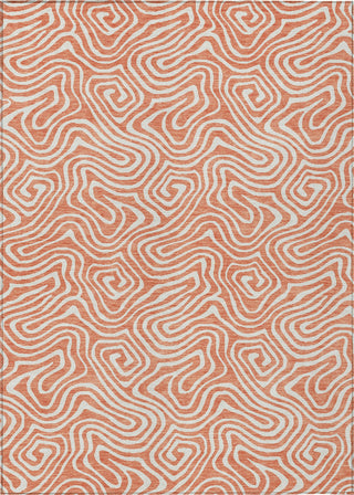 Piper Looms Chantille Swirls ACN1030 Salmon Machine Washable Area Rug main image