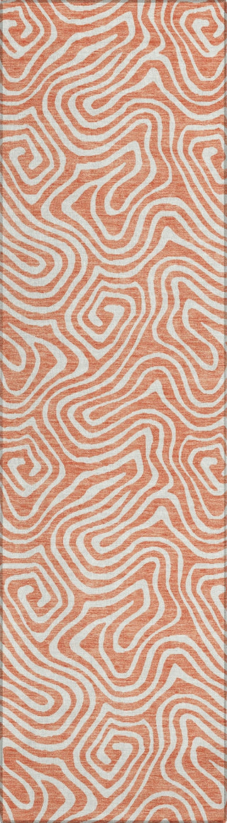 Piper Looms Chantille Swirls ACN1030 Salmon Machine Washable Area Rug Runner Main Image
