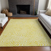Piper Looms Chantille Swirls ACN1030 Yellow Machine Washable Area Rug Lifestyle Image Feature