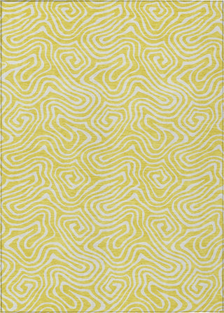 Piper Looms Chantille Swirls ACN1030 Yellow Machine Washable Area Rug main image