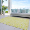 Piper Looms Chantille Swirls ACN1030 Yellow Machine Washable Area Rug Outdoor Lifestyle Image Feature