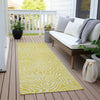 Piper Looms Chantille Swirls ACN1030 Yellow Machine Washable Area Rug Runner Outdoor Lifestyle Image Feature